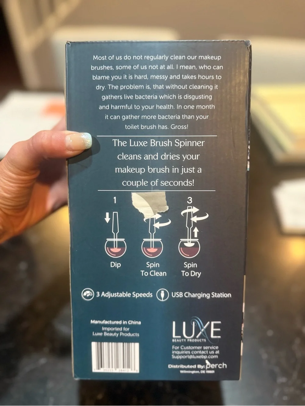 Luxe Makeup Brush Cleaner System - Black & Silver